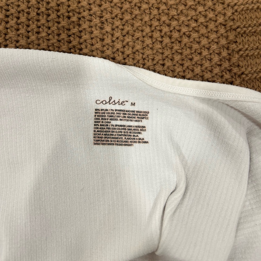 Colsie Cream Ribbed Tank - Picture 3 of 3